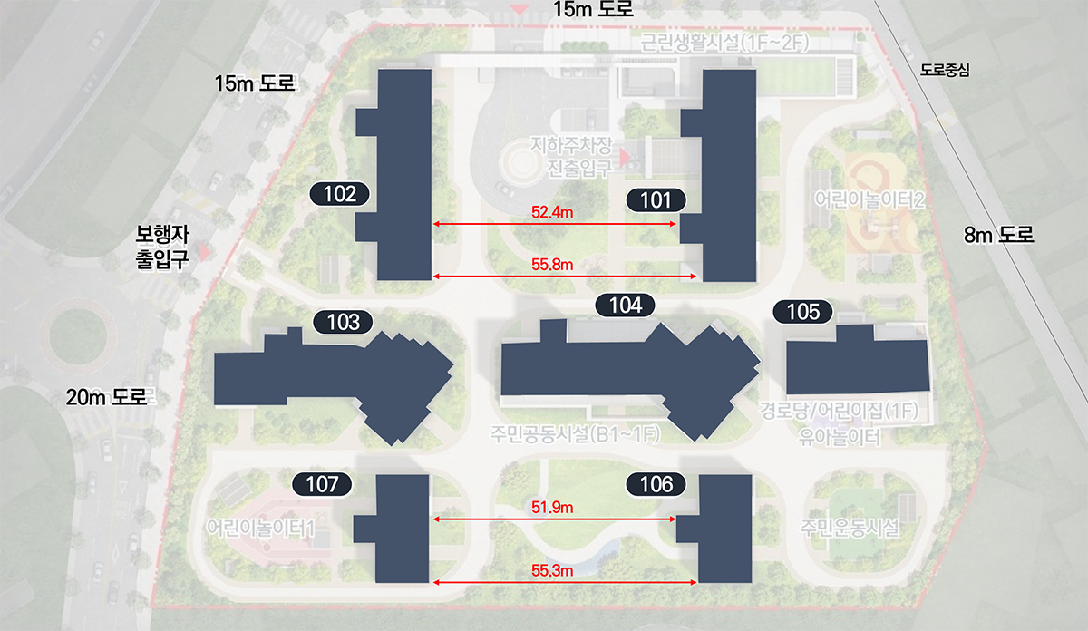 호현센트럴아이파크동간거리